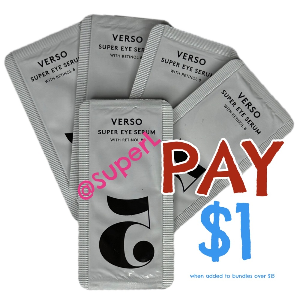 $1 NEW Verso Super Eye Serum Moisturizer Primer Skincare